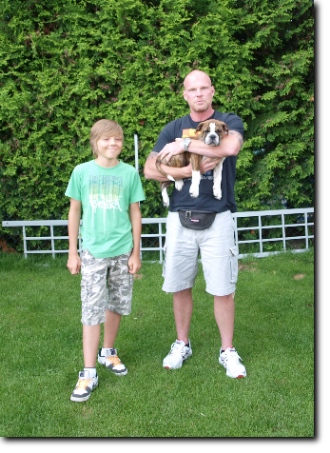 Leavitt Bulldog Olde Bulls' Diego bei der Abholung